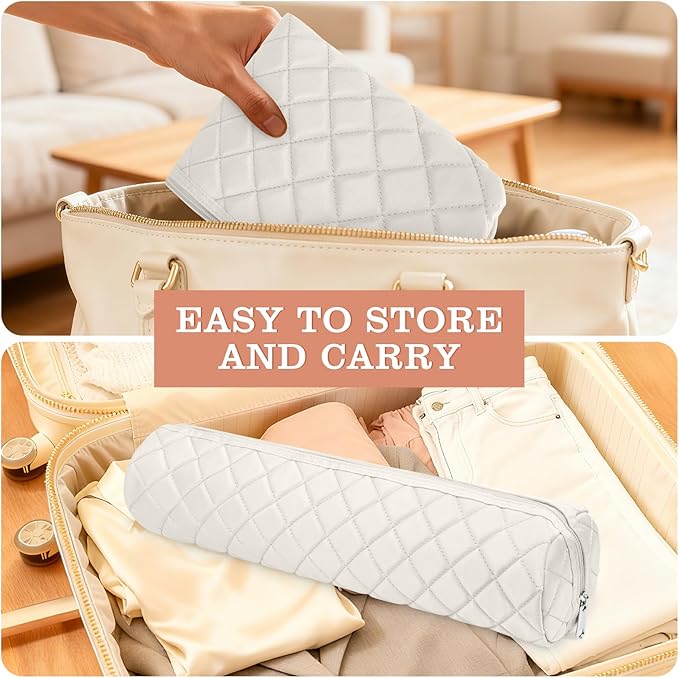 Large Hot Hair Tools Organizer Bag Portable Travel Heat Resistant Storage Case Pouch for Curling Irons, Flat Irons, Hair Straighteners and Styling Tools(17.7" x 3.9")