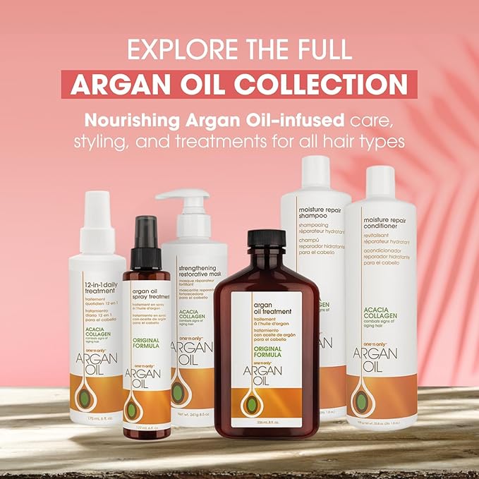 One 'N Only Argan Oil Hair Treatment - Lightweight & Hydrating Hair Oil for Natural, Wigs & Extensions - Shine Enhancing, Heat Protectant & Frizz Control (2 oz)