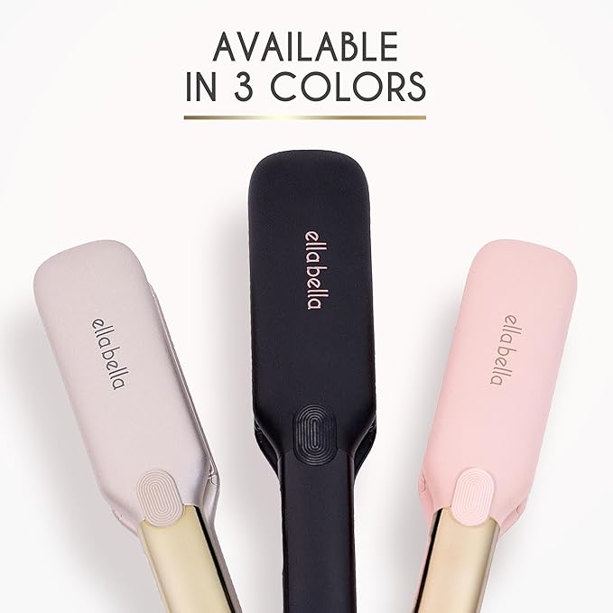 ELLA BELLA® Titanium Flat Iron Hair Straightener (with Infrared) • Professional Straightening Iron • Digital Display to Accurately Control Temperature • As Featured in Good Housekeeping