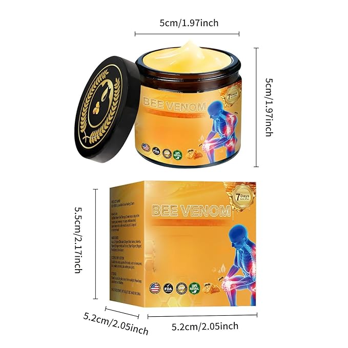 2 Pcs Bee Venom Joint Repair Cream, Throughout Release Joint Activities Muscle and Massage Relief Gel.