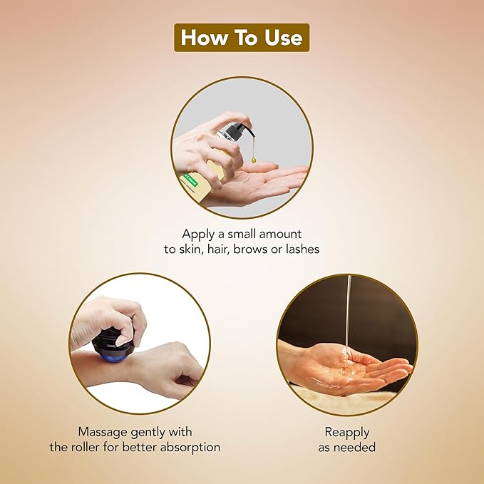 Botanic Hearth 100% Pure & Natural Castor Oil with Massager for Hair Growth (8 fl oz)| Infused with Cold Pressed Castor Hair Oil |Repairs Dry Damaged Hair, Strengthening, Healthier Hair