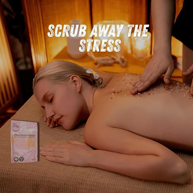 Pink Himalayan Exfoliating Body Scrub for Women – 100% Organic & Vegan, Salt Scrub Exfoliator for All Skin Types, Natural Body Exfoliating Coffee Scrub for Shower & Bath, Pink Salt Body Scrub