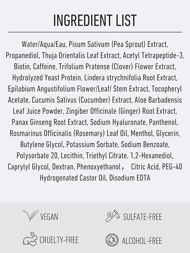 Scalp Serum for Thinning Hair in Men & Women, Clinically Tested Vegan Formula with Peptides & Rosemary Oil, Improves Hair Density and Scalp Health, Non-Greasy No-Rinse Christmas Gift