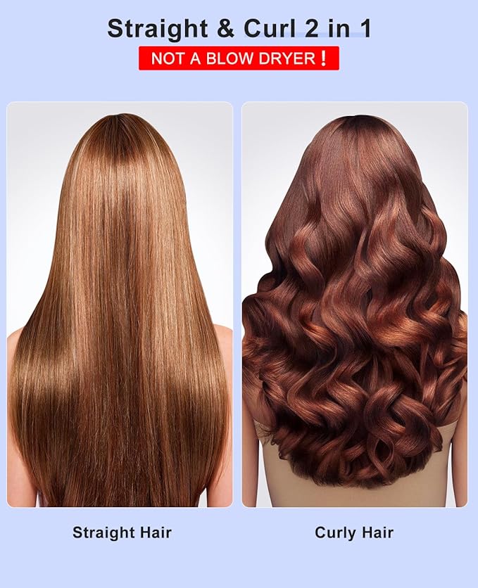 Nimmu Thermal Brush for Blowout Look, 1.5 inch Heated Round Brush, Curling Iron with 10 Temperature Control, Hot Styler Dual Voltage for Travel, Purple