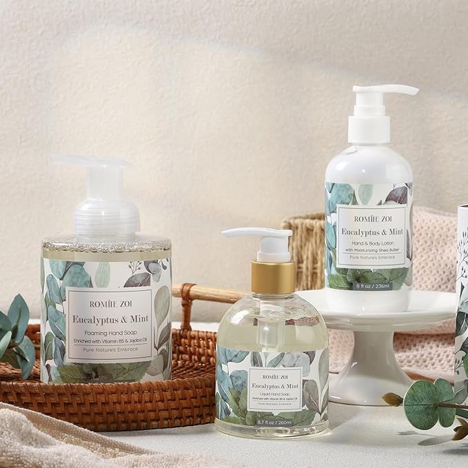 ROMIIE ZOI Daily Hand & Body Lotion with Moisturizing Shea Butter - Eucalyptus & Mint - 236 ML / 8 FL OZ