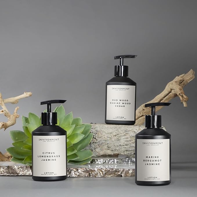 ENVIRONMENT Inspired by 5-Star Resort 1HT, 300ml Luxury Scented Lotion (Santal | Musk) Bathroom Luxury, Men & Women High-End Body Lotion, Hand Cream, Dry Skin Treatment