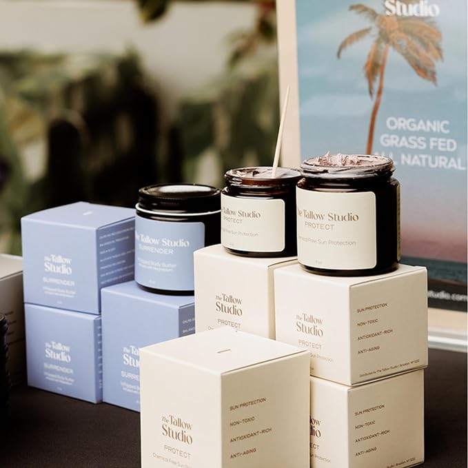 Everyday Tallow Mineral Sun Balm ~ SPF 30 | 100% Grass-Fed & Organic | Face & Body | Naturally Scented with Frankincense & Lavender Oil | Zinc Oxide | Water Resistant (2oz)