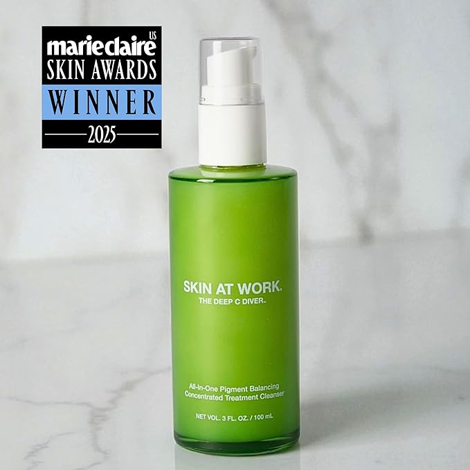 Deep C Diver Vitamin C Cleanser - 6-in-1 Glow Face Wash with Niacinamide & Algae - Daily Treatment Cleanser & Weekly Mask, 3.4 oz