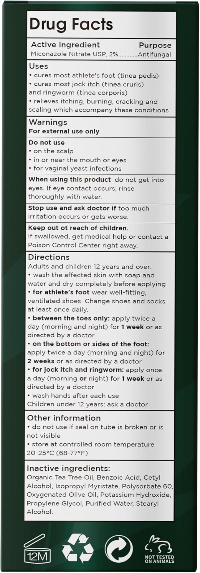 Terramed Just Think Comfort Foot Spray with Tea Tree Oil | Antifungal Treatment for Jock Itch, Nail Fungus & Ringworm | Fast Absorbing & Deep Penetrating Relief | Soothes Itching & Burning | 120ml