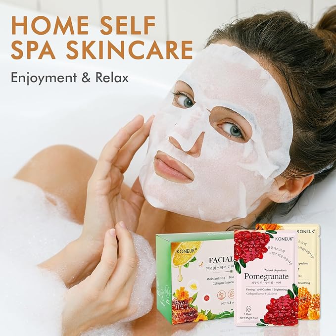 56 Pack Sheet Face Masks Skincare for Women, Hydrating Face Masks Suitable for Sensitive Skin, Bulk Facial Mask Gifts Set for Skin Care, Home Skincare Spa for All Skin Types