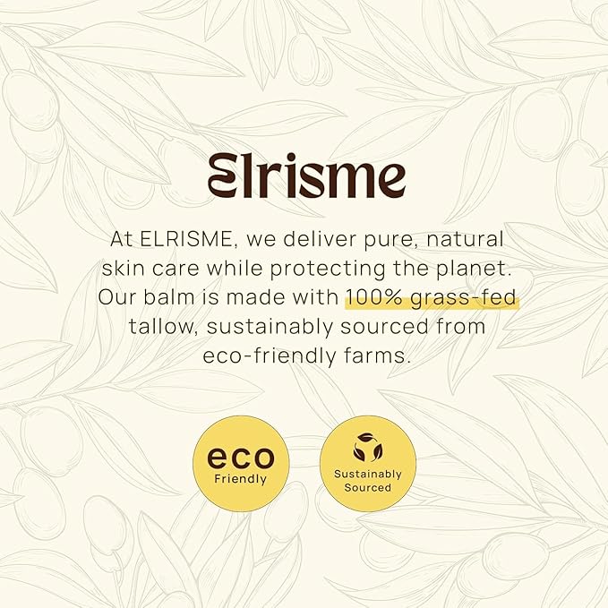 Grass-Fed Beef Tallow for Skin: Organic Whipped Tallow and Honey Balm - Face Moisturizer & Body Cream - Deep Hydrating & Nourishing - Raw Wild Honey, Beeswax, & Vitamin E, 2.3 Oz