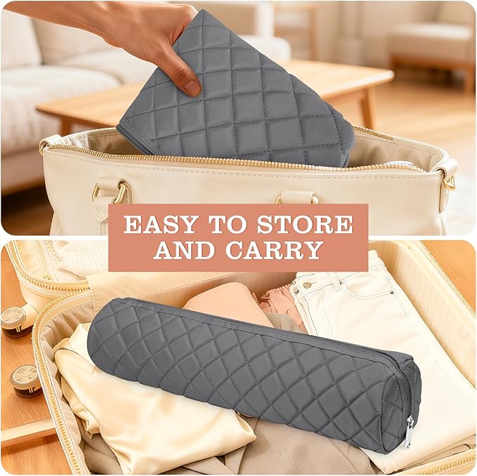 Large Hot Hair Tools Organizer Bag Portable Travel Heat Resistant Storage Case Pouch for Curling Irons, Flat Irons, Hair Straighteners and Styling Tools(17.7" x 3.9")