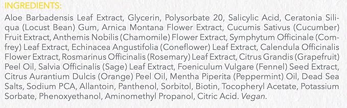 Salicylic Mint Toner with Natural Ingredients for Acne and Pore-Reducing, Deep Cleans, Brightens and Balances Skin for a Healthy Glow, 2 oz