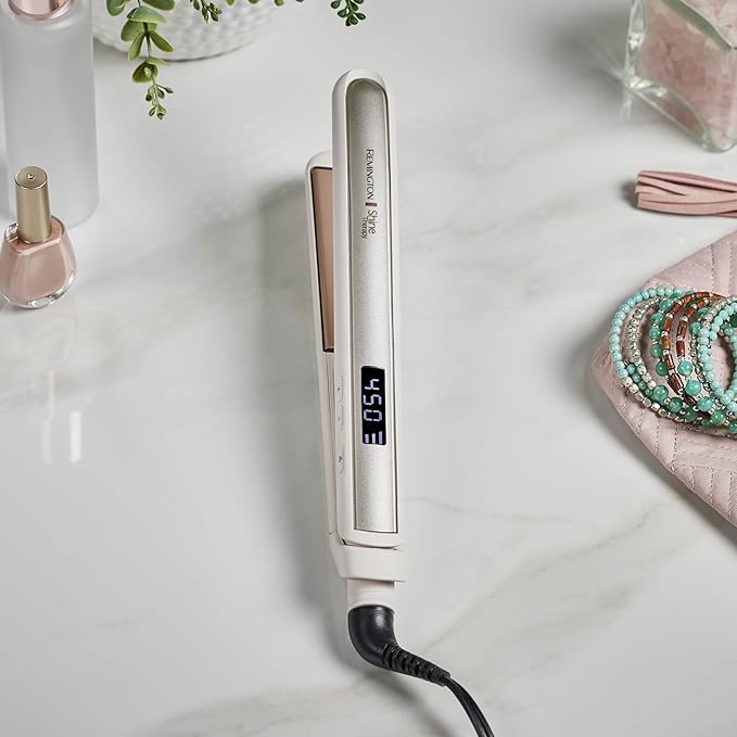 Remington Shine Therapy 1 inch Hair Straightener Iron, Flat Iron Infused with Argan Oil & Keratin, Professional Ceramic Flat Iron for Less Frizz, Shines and Smooth, Styling Tools