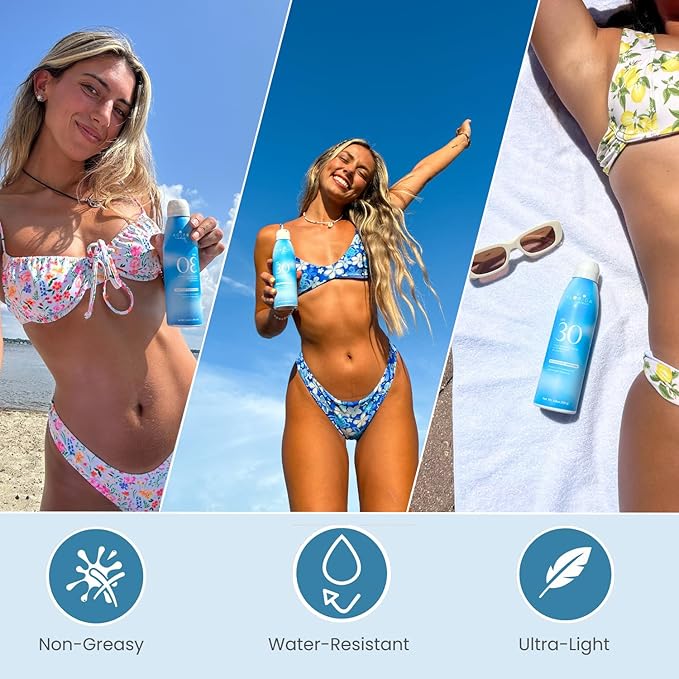 Florida Glow SPF 50 Sunscreen Spray- Hawaii 104 Reef Act & Florida Keys Compliant Broad Spectrum Water Resistant Sport Sun screen - Child Friendly PABA Free & Oxybenzone Free (5.5 Fl Oz 2-pack)