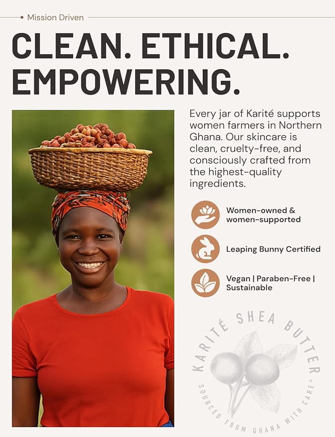 Karité Crème Corps Shea Butter Body Cream | Hydrating Moisturizer for Dry & Sensitive Skin | Dermatologist-Formulated and Approved | Cruelty-free & Hypoallergenic for all Skin Types