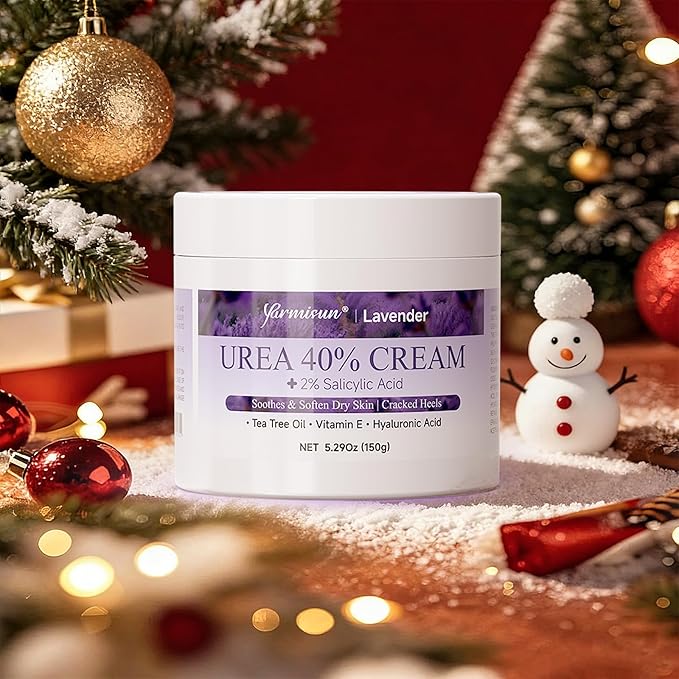 Urea Cream 40 Percent Foot Cream Maximum Strength with Hyaluronic for Dry Skin Cracked Heels Callus Remover