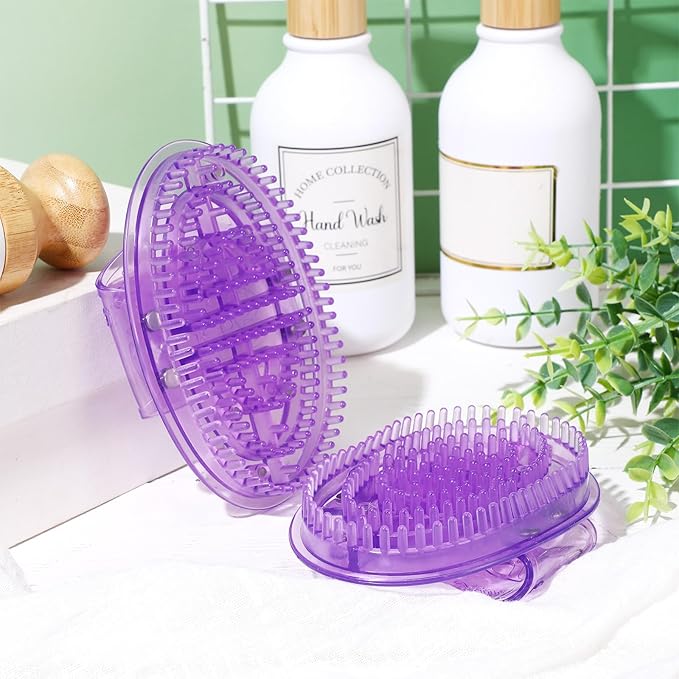 2 Pcs Meridian Massage Brush Magnetic Full Body Meridian Brush Beauty Salon Massage Tools for Full Body SPA Massager Relaxation (Purple)