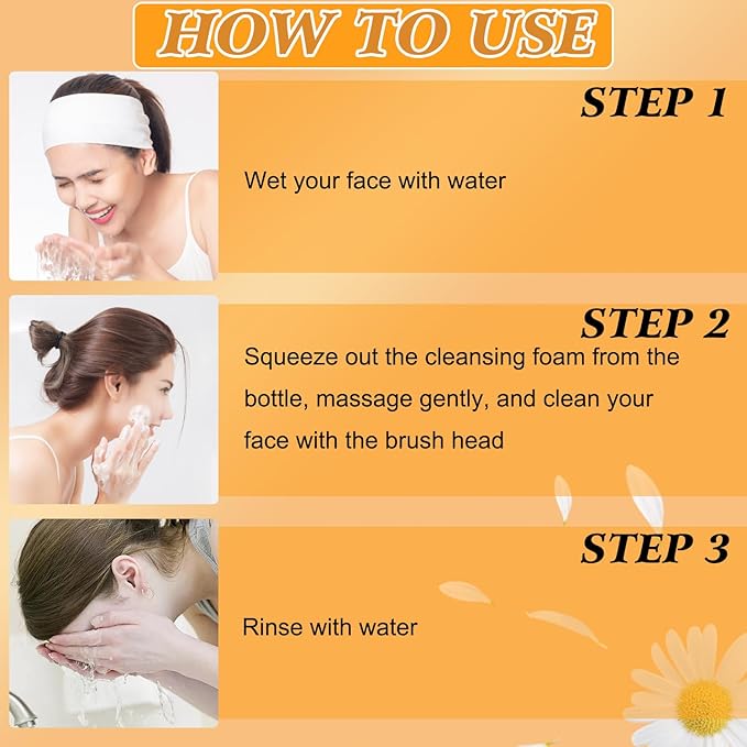 Turmeric Wash and Care Three Piece Set,Tuemeric Facial Cleanser & Turmeric Soap Bar & Turmeric Face Scrub Pads,Turmeric Cleansing Skincare Set for Face & Body, Deep Cleansing