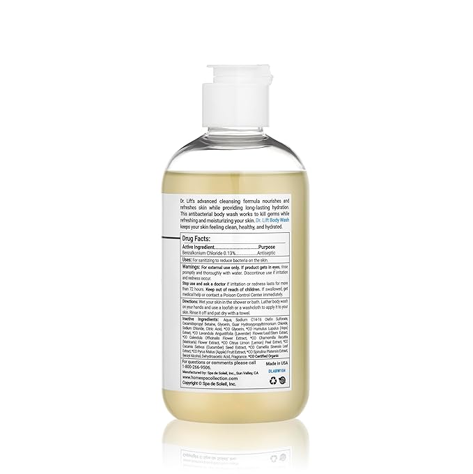 Antibacterial Body Wash, 8 oz (3-Pack) - Gentle & Effective Shower Gel - Made in America