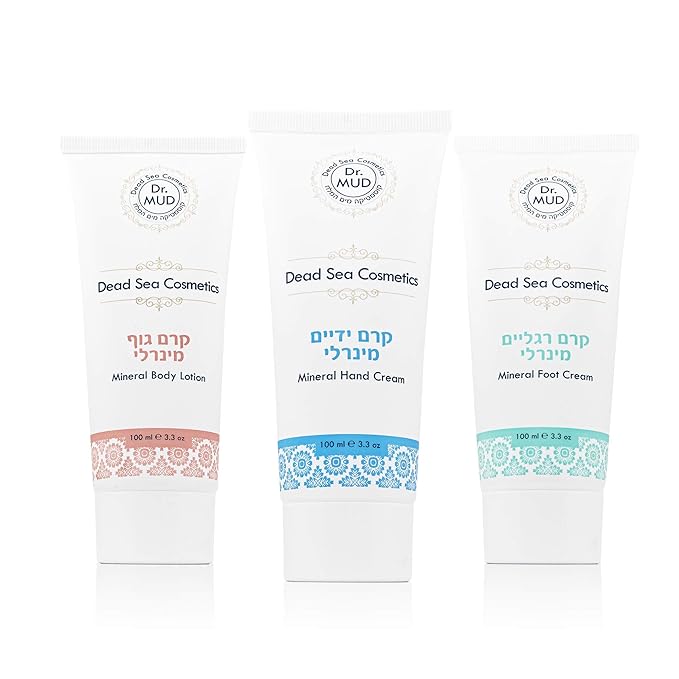 Dr. MUD Dead Sea Cosmetics Mineral Hand Cream | Dead Sea Hand Lotion with Natural Fruit Oils and Extracts, Dead Sea Salt and Minerals