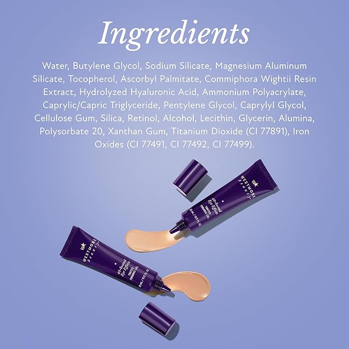 Westmore Beauty 60 Second Effects Tinted Firming Gel - Under Eye Cream For Puffiness And Bags Under Eyes - 20 mL Medium to Deep - 0.68 Fl Oz