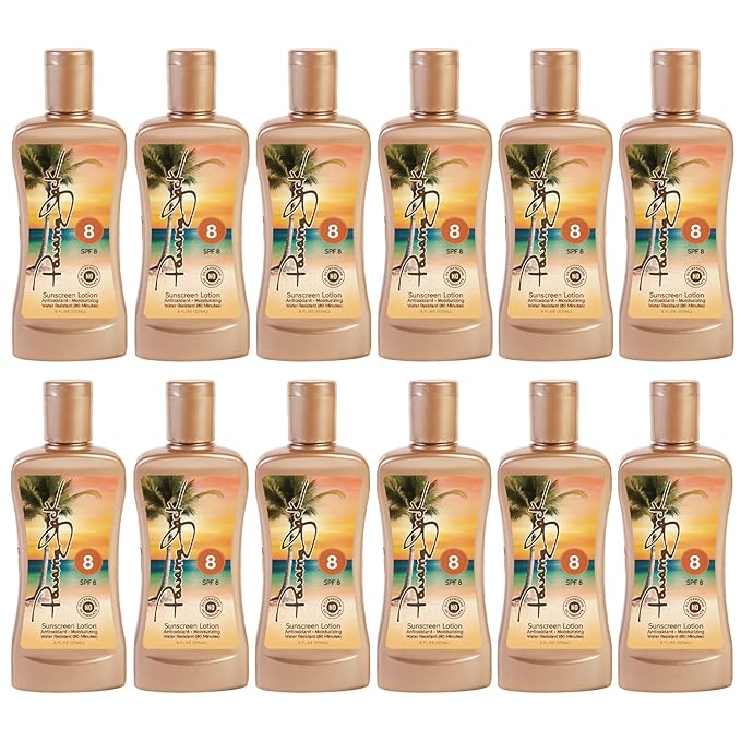 Panama Jack Sunscreen Tanning Lotion - SPF 8, PABA, Paraben, Gluten & Cruelty Free, Antioxidant Moisturizing Formula, Water Resistant (80 Minutes), 6 FL OZ
