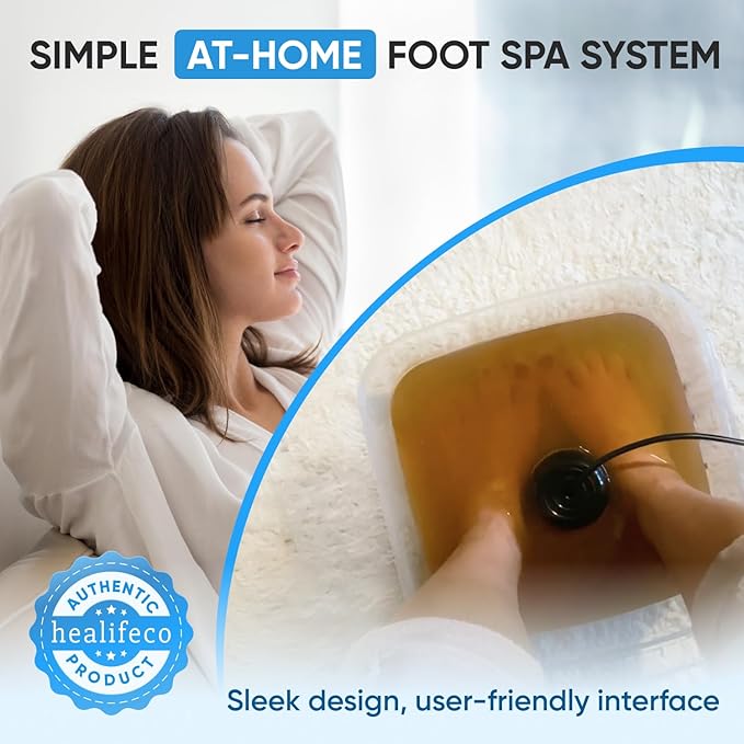Ionic Foot Spa by Healifeco – Ion Foot Bath Detox Machine - For Toxins, Heavy Metals & Free Radicals – Activates 2,000 Foot Detox Nodes – Easy 30-Min Home Detox – 90,000+ Happy Users Trust It