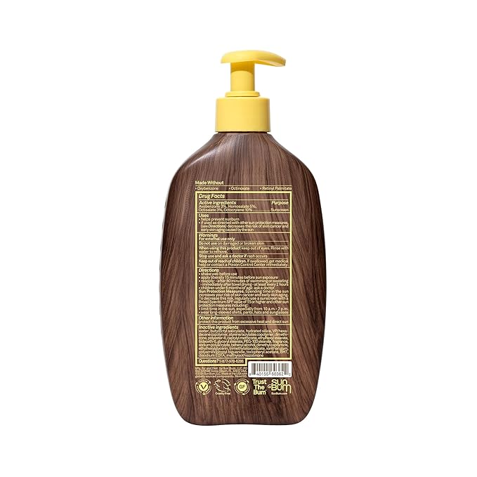 Sun Bum Original SPF 30 Sunscreen Body Lotion - Broad Spectrum Moisturizing Sunscreen with Vitamin E - Hawaii 104 Act Compliant (Made Without Octinoxate & Oxybenzone) - 16 oz