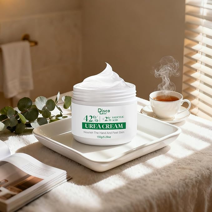 Professional 42% Urea Cream for Feet, Intense Moisturizer for Extremely Dry, Cracked Heels & Rough Skin, Callus Remover, Foot Softener Treatment, Safe Cracked Heel Repair (1)
