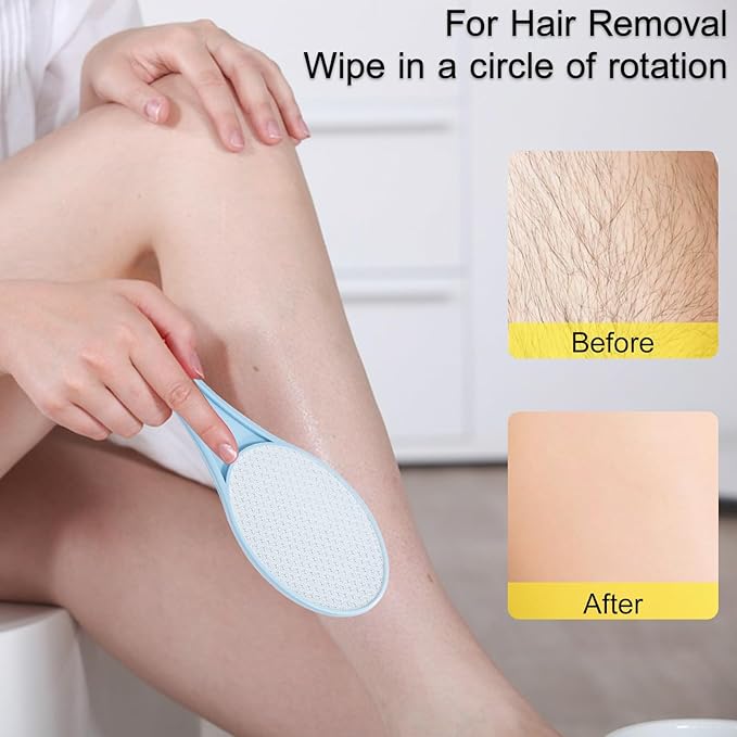 3 Pack Nano Glass Foot File Callus Remover for Feet, Double Sided Foot Scrubber, Dead Skin Remover, Hygienic Pedicure Tool, Hair Eraser for Softer and Smoother Feet and Hands,Pink Blue Purple