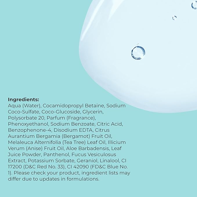 TEMPLESPA | LA LA LAGOON | Luxury Bath and Shower Gel for Cleansing, Fresh Skin, Smooth Texture, Natural Ingredients, Free from Parabens, Phthalates and Sulphates, Cruelty-Free, Vegan 5 fl.oz.