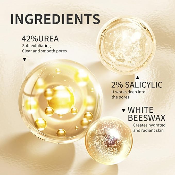 42% Urea plus 2% Salicylic Acid Foot Cream, Foot Balm for Dry Cracked Feet Knees Elbows Hands Hydrate & Nourish Foot Care for Softens Skin Exfoliates Dead Skin Smoothing Skin Women and Men 1.41oz