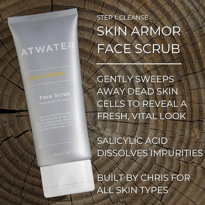 ATWATER Arctic Horizon Holiday 2025 Gift Set – Men’s 3-Piece Skincare Kit with Face Scrub, Eye Cream & Moisturizer, Limited-Edition Winter Hydration