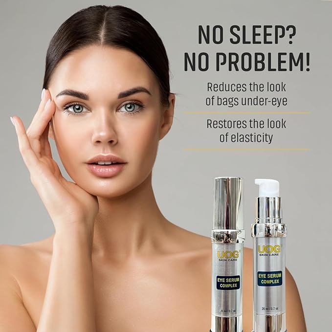 UOG (United One) Eye Serum Complex – Rapid Reduction Eye Serum for Dark Circles, Puffiness, Wrinkles & Crow’s Feet | Anti-Aging Formula for Firm, Youthful Eyes | Hydrates & Smooths (20ml / 0.7oz)