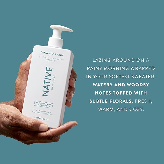 Native Cashmere & Rain Shampoo and Conditioner Contain Naturally Derived Ingredients | All Hair Types, Color & Treated, Fine to Dry Damaged, Sulfate & Dye Free - 2-Pack