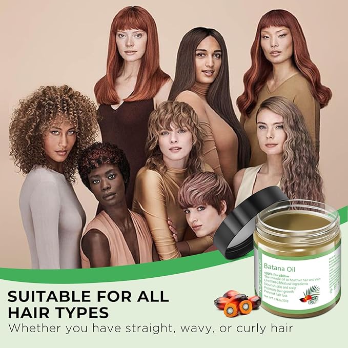 Mysense Raw Batana Oil for Hair Growth, 100% Natural Pure and Unrefined Dr. Sebi Oil, Scalp Care for Women & Men, Prevent Hair Loss, Promote Thickness, 220 g