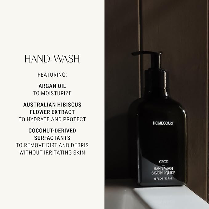 Homecourt Hand Cream, Non-Greasy Moisturizer for Hydrated, Nourished & Soft Hands, Dermatologist Tested, Clean Formula, Steeped Rose, 12 fl oz