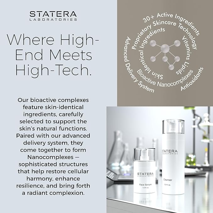 Cleanser - Bioactive Formula, Oil-Free, Sulfate-Free, Water-Based Facial Cleanser Treatment Designed to Purify and Hydrate the Skin (3.3 fl. oz.)