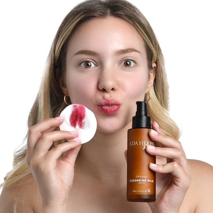 Cleansing Milk Face Wash - Makeup Remover for Sensitive Skin - Organic Shea Butter & Apple Water - Gentle Hydrating Cleanser for Dry Skin - 99% Natural Ingredients (3.4 oz)