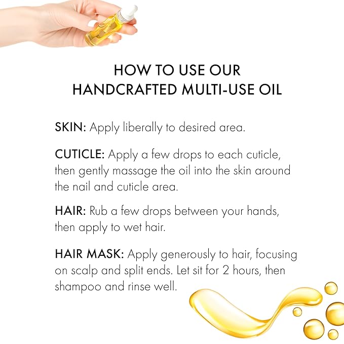 Lemon Vanilla Custard Oil with All-Natural Moisturizing Body Oil for Soft, Glowing Skin with Almond & Jojoba Oil (4 fl oz)