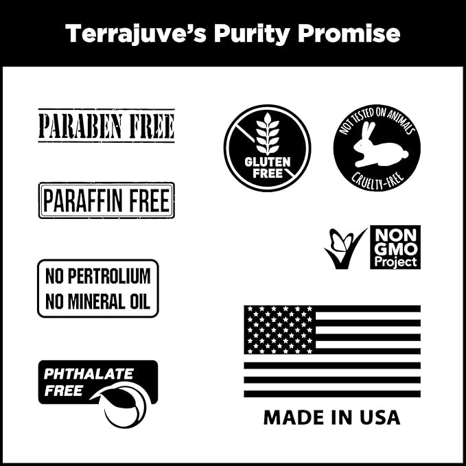 Terrajuve Organic Macadamia Body Butter Lotion, Reduces Oily Skin, 100% Pure, All Natural, Made in USA (4 Oz)