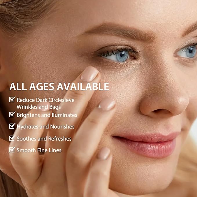 Eye Serum with 5% Caffeine, Retinol, Niacinamide & Hyaluronic Acid - Anti-Aging Treatment Balms for Dark Circles, Puffiness, Wrinkles & Bags - Under Eye Brightening & Firming Cream