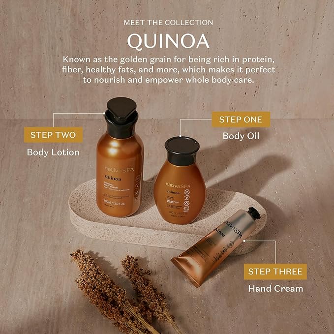 Nativa SPA by O Boticario Quinoa Hydrating Body Lotion, Fragranced Skin Moisturizer with Purified Quinoa Drops, 13.5 Ounce