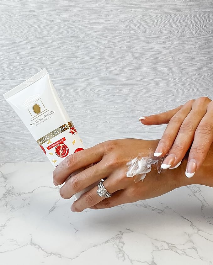 Hand Cream with Olive Oil - Deep Moisturizing and Nourishing Formula for Soft, Supple Hands (Pomegranate), 3.38 fl. oz