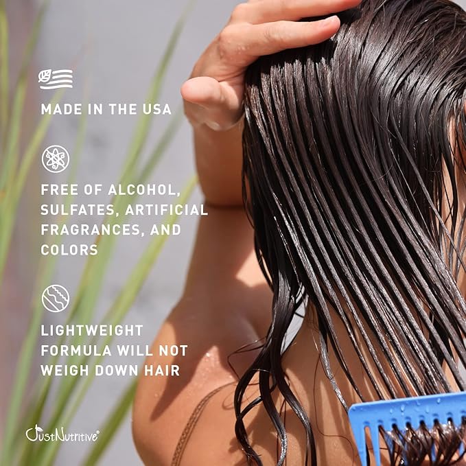 Protein & Vitamin Hair Treatment | Hair Growth & Thickening Solution | Hair Loss Prevention for Men and Women | Nourishing Treatment for Dry, Damaged Hair | Just Nutritive 4 Oz