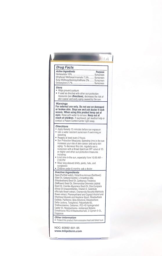Trilipiderm All-Body Moisture Retention Crème Broad Spectrum SPF 30 with Vitamin D – 2-PACK of Travel-Size 3 Ounce Tubes – Plant-Based All-Day Hydration, Sunscreen for Body and Face
