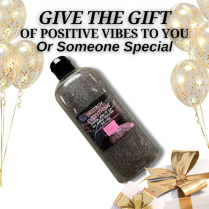 Destroy Everything Shower Gel β 8 oz Handmade Body Wash for Banishing, Uncrossing & Clearing Negative Energy β Altar Charged β Hoodoo, Conjure, Wiccan, Pagan Use β Vegan & Sulfate-Free