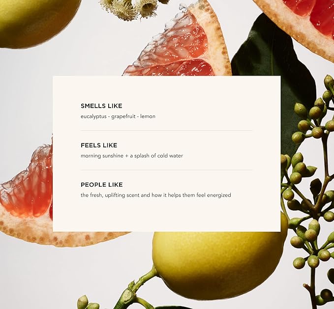 By Rosie Jane Wake Body Wash - Creamy, Hydrating Body Wash Made with Eucalyptus, Grapefruit & Lemon - Supports Skin Elasticity & Builds Collagen - Vegan & Non-Toxic (350ml)