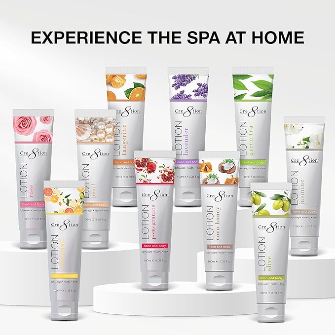 Cre8tion Spa Lavender Hand & Body Lotion, Luxurious Lightweight Moisturizer for Silky, Smooth Skin, 3.3 Fl Oz